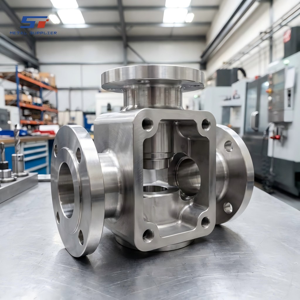 جسم صمام مصنوع حسب الطلب من الفولاذ المقاوم للصدأ باستخدام تقنية CNC لأنظمة التحكم في التدفق الصناعية
